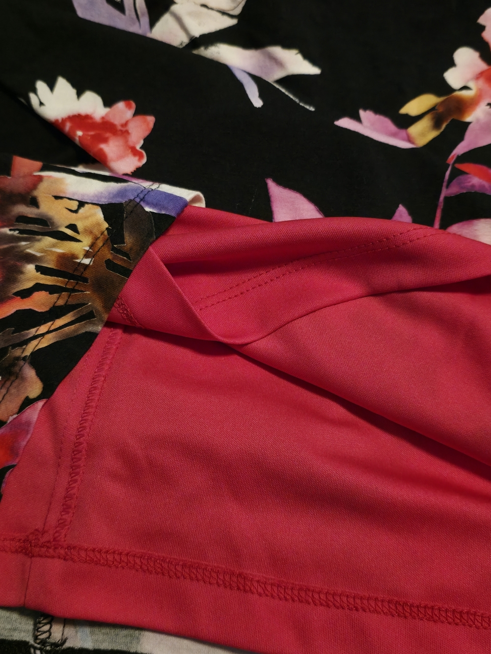 4/$97 Deal! Frank Lyman Design Black Floral Bell-Sleeve Dress with Pink & Purple - Picture 11 of 16
